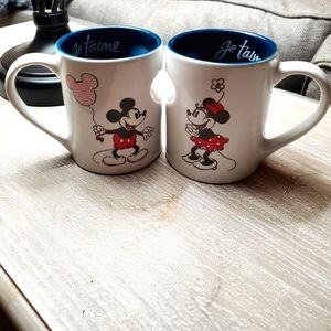 Mickey & Minnie Hearts Coffee Mug Set